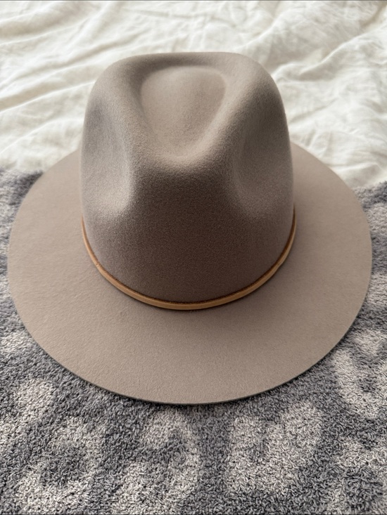 Brixton Taupe Wool Felt Fedora with Leather Band main image 4
